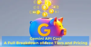 Illustration explaining the Gemini API cost and the value of its free LLM API tier for developers